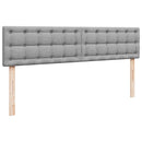 vidaXL Ottomán ágykeret matraccal világosszürke 200x200 cm szövet