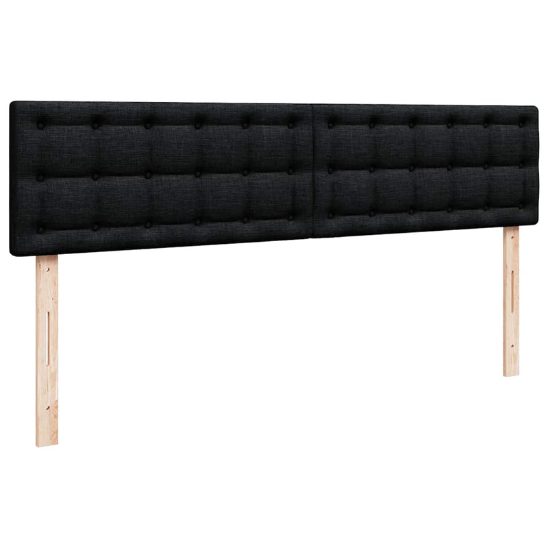 vidaXL Ottomán ágykeret matraccal fekete 200x200 cm anyaggal