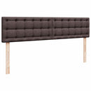 vidaXL Ottomán ágykeret matraccal sötétbarna 200x200 cm szövet