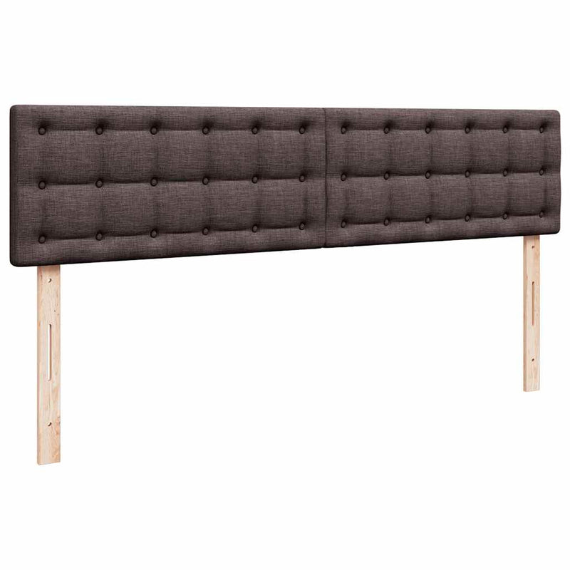 vidaXL Ottomán ágykeret matraccal sötétbarna 200x200 cm szövet