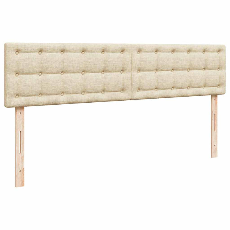 vidaXL Ottomán ágykeret matraccal krém 200x200 cm anyaggal