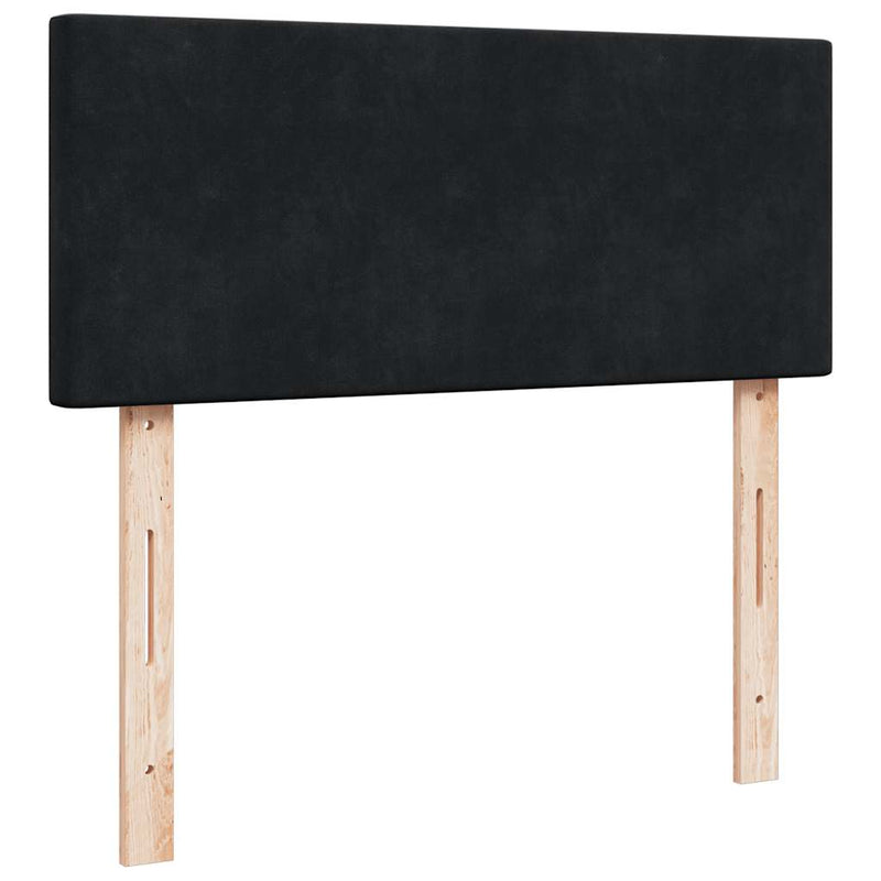 vidaXL fekete bársony ottomán ágy matraccal 120x190 cm