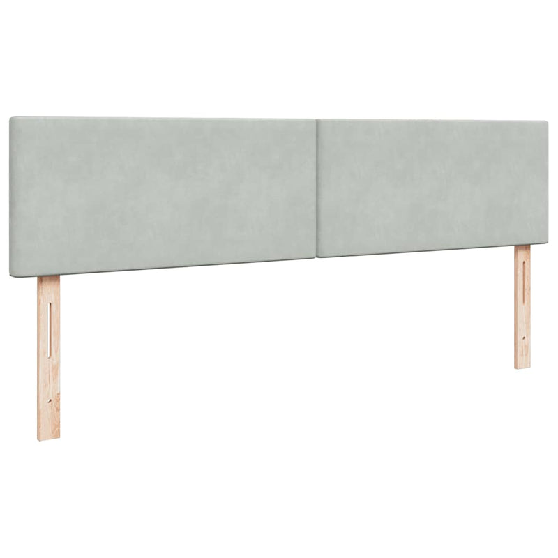 vidaXL Ottomán ágykeret matraccal világosszürke 200x200 cm bársony