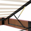 vidaXL Ottomán ágykeret matraccal rózsaszín 90x200cm bársony