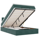 vidaXL sötétzöld bársony ottomán ágy matraccal 120x190 cm