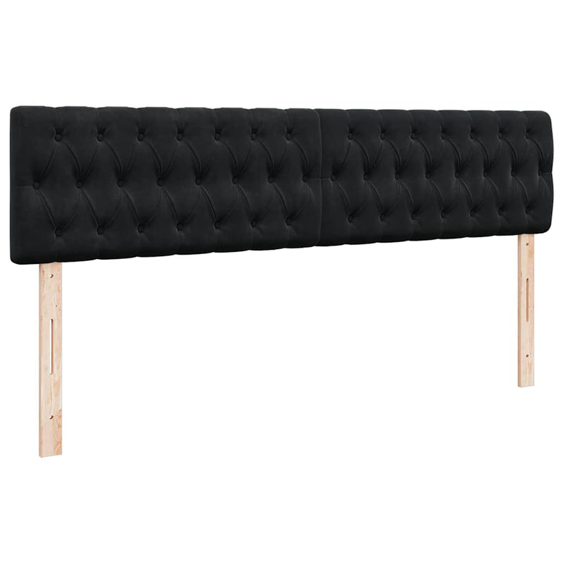 vidaXL Ottomán ágykeret matraccal fekete 200x200 cm bársony