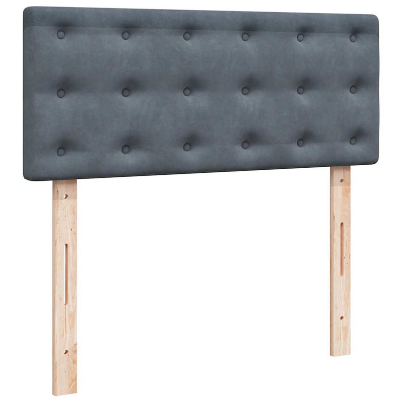 vidaXL sötétszürke bársony ottomán ágy matraccal 120x190 cm