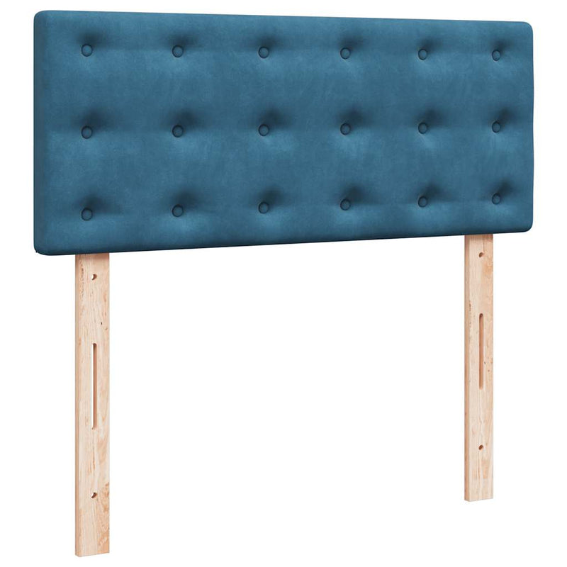 vidaXL sötétkék bársony ottomán ágy matraccal 120x190 cm