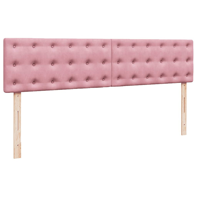 vidaXL Ottomán ágykeret matraccal rózsaszín 200x200 cm bársony