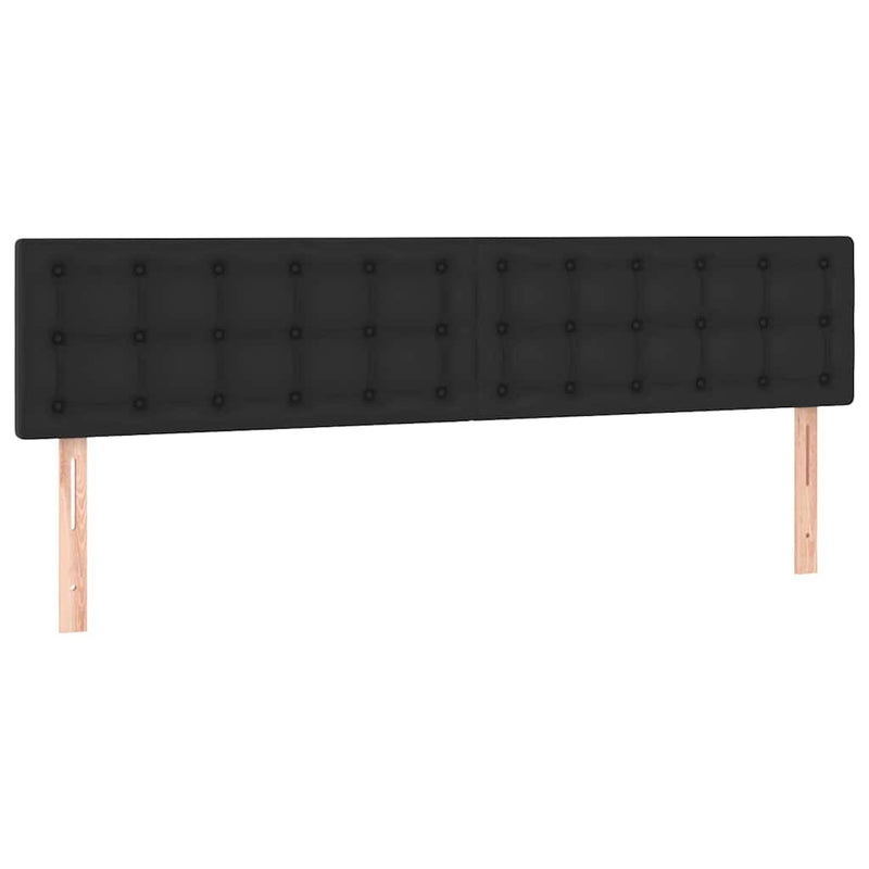vidaXL Ottomán ágykeret matracokkal Fekete 180x200cm műbőr