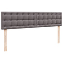 vidaXL Ottomán ágykeret matraccal Szürke 200x200cm műbőrrel