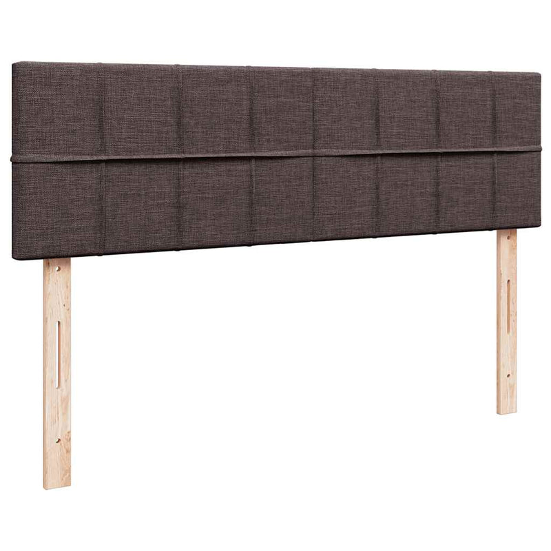 vidaXL Ottomán ágykeret matracokkal Sötétbarna 160x200cm szövet