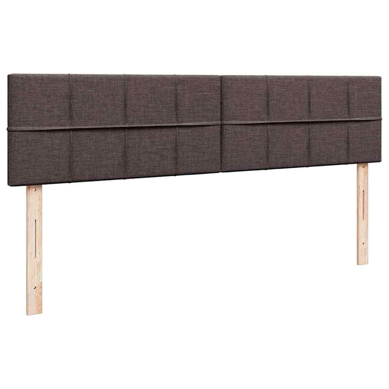 vidaXL Ottomán ágykeret matracokkal Sötétbarna 180x200cm szövet