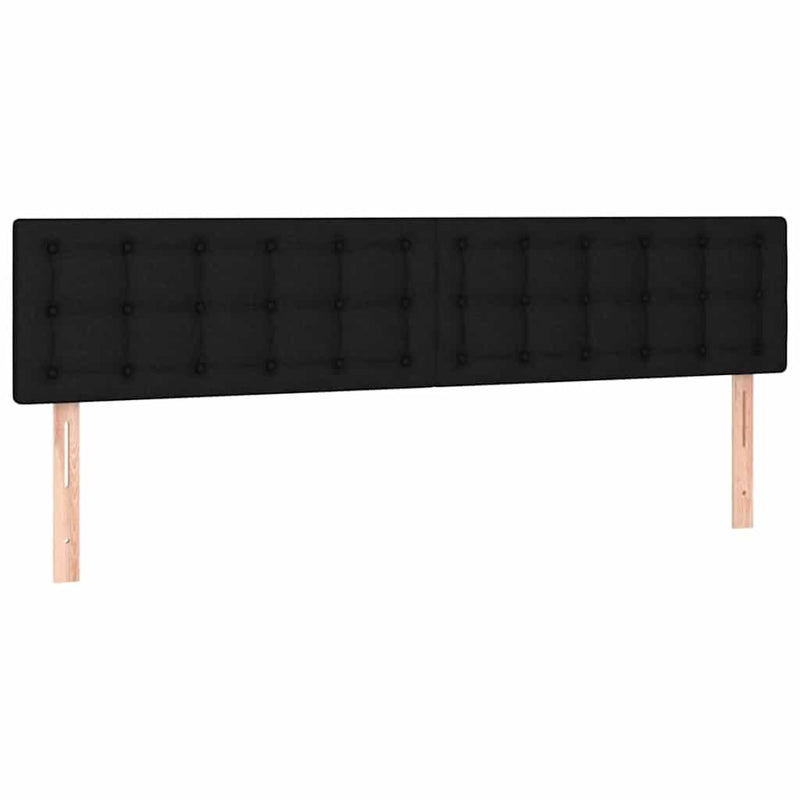 vidaXL Ottomán ágykeret matracokkal Fekete 160x200cm szövet