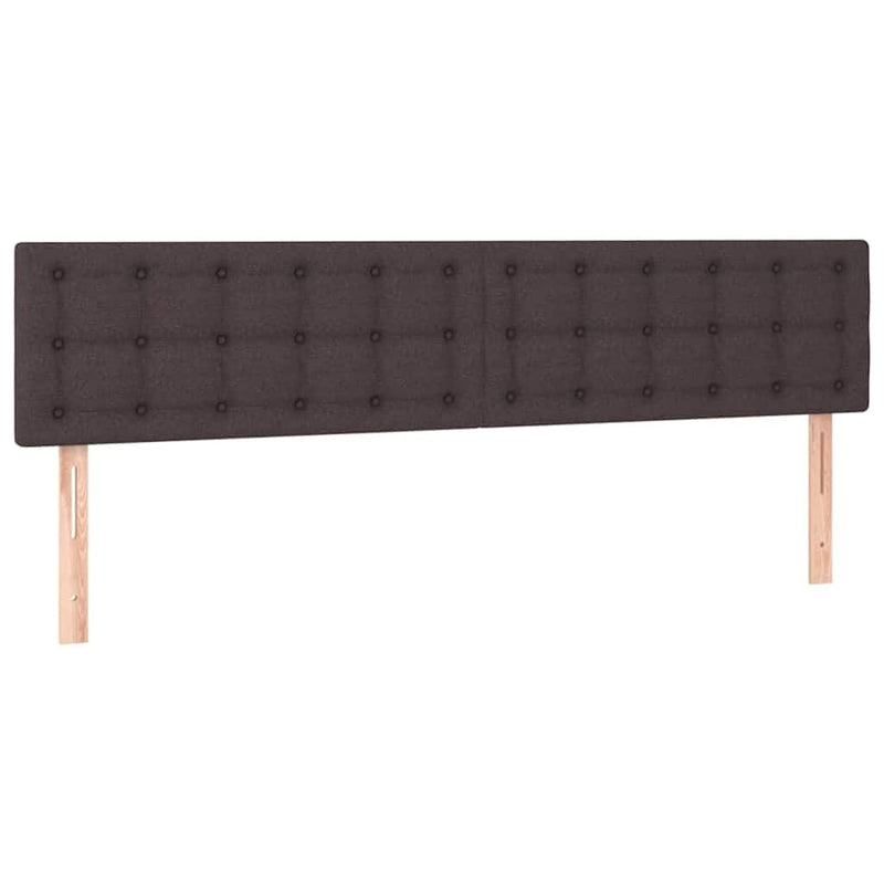 vidaXL Ottomán ágykeret matracokkal Sötétbarna 180x200cm szövet