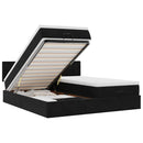 vidaXL Ottomán ágykeret matracokkal fekete 180x200cm bársony
