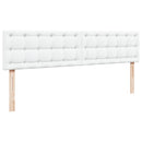 vidaXL tiszta fehér műbőr ottomán ágy matracokkal & LED-ek 160x200cm