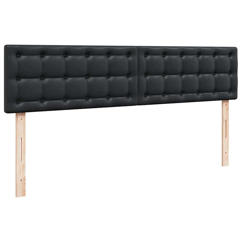 vidaXL fekete műbőr ottomán ágy matracokkal & LED-ek 180x200cm