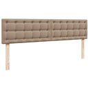 vidaXL cappuccino műbőr ottomán ágy matracokkal & LED-ek 180x200cm