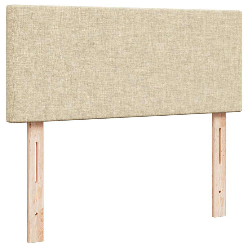 vidaXL krémszínű szövet ottomán ágy matraccal & LED-ek 120x190cm