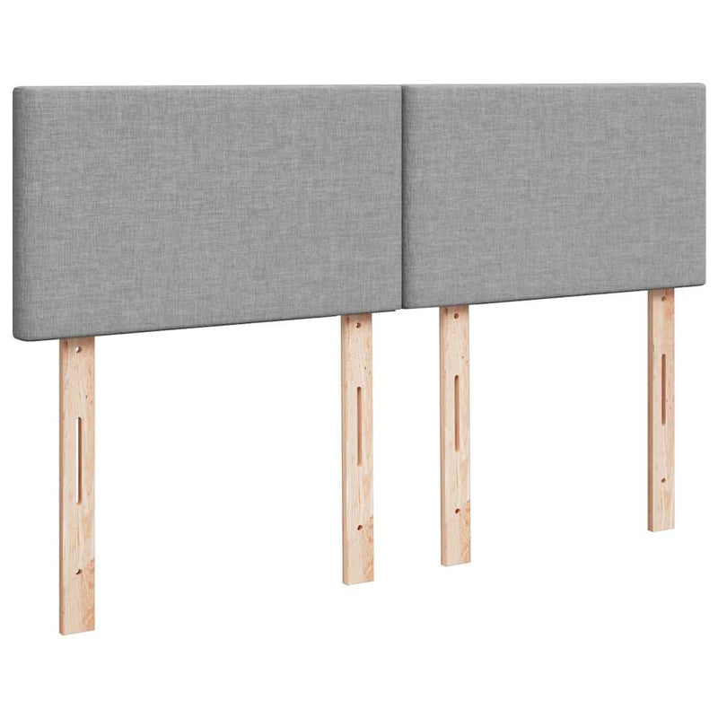 vidaXL Ottomán ágy matraccal & LED-ek Világosszürke 140x190 cm szövet