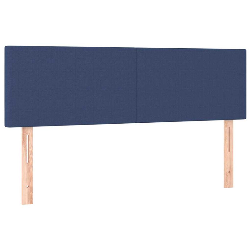 vidaXL Ottomán ágy matraccal & LED kék 140x190 cm szövet