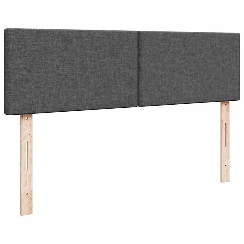 vidaXL Ottomán ágy matraccal & LED-ek Sötétszürke 140x200 cm anyagból