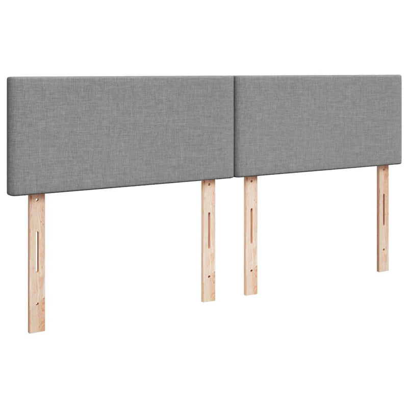 vidaXL Ottomán ágy matraccal világosszürke 160x200 cm szövet