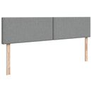 vidaXL sötétszürke szövet ottomán ágy matraccal & LED-ek 180x200cm
