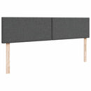 vidaXL sötétszürke szövet ottomán ágy matraccal & LED-ek 180x200cm