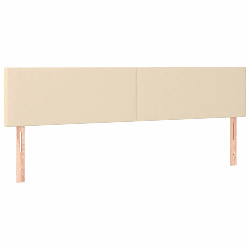 vidaXL krémszínű szövet ottomán ágy matraccal & LED-ek 180x200cm