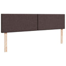 vidaXL Ottomán ágykeret matracokkal Sötétbarna 200x200cm szövet