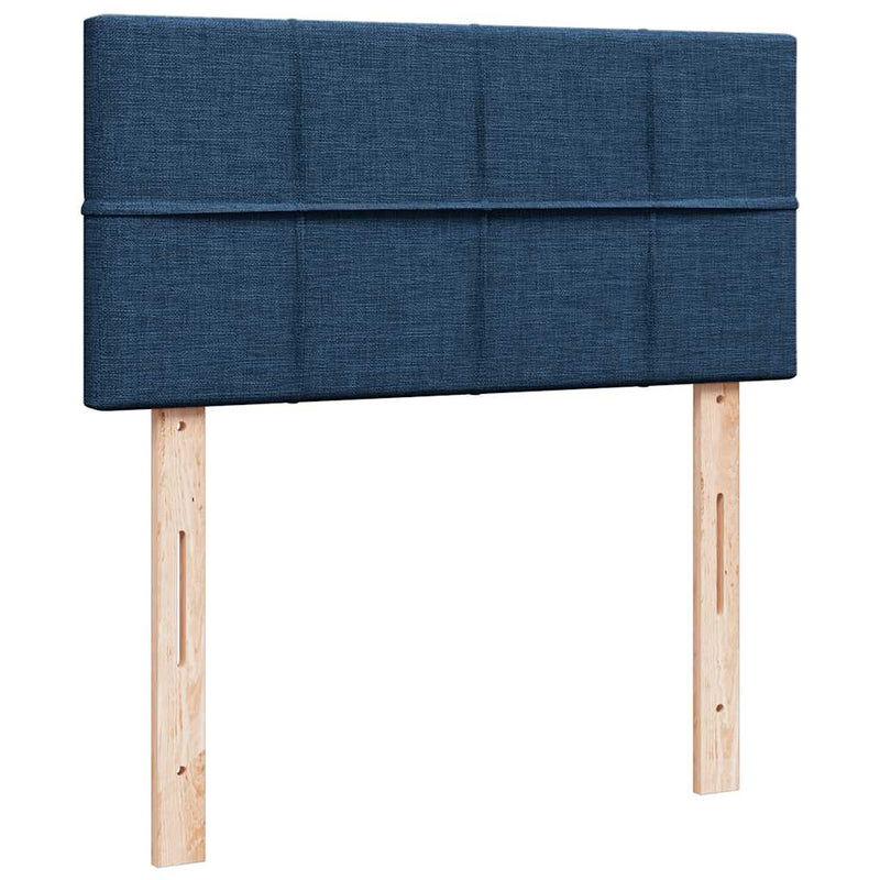 vidaXL Ottomán ágykeret matraccal kék 80x200cm szövet