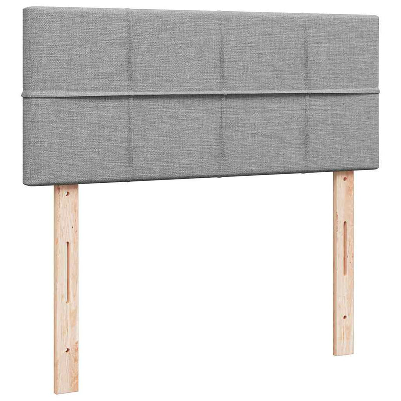 vidaXL Ottomán ágy matraccal világosszürke 120x200 cm szövet