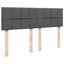 vidaXL Ottomán ágy matraccal & LED-ek Sötétszürke 140x190 cm szövet