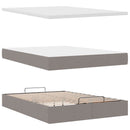 vidaXL Ottomán ágy matraccal & LED-ek Taupe 140x190 cm anyaggal