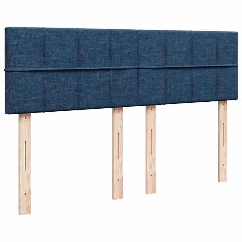 vidaXL Ottomán ágy matraccal & LED kék 140x190 cm szövet