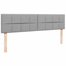 vidaXL sötétszürke szövet ottomán ágy matraccal & LED-ek 180x200cm