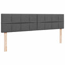 vidaXL sötétszürke szövet ottomán ágy matraccal & LED-ek 180x200cm