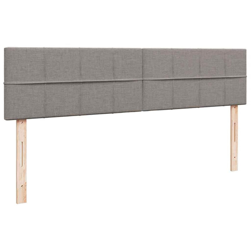 vidaXL tópszínű szövet ottomán ágy matraccal & LED-ek 180x200cm