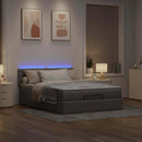 vidaXL Ottomán ágy matraccal & LED-ek Taupe 140x200 cm anyaggal