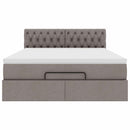 vidaXL Ottomán ágy matraccal & LED-ek Taupe 140x200 cm anyaggal