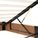 vidaXL Ottomán ágy matraccal krém 100x200 cm szövet