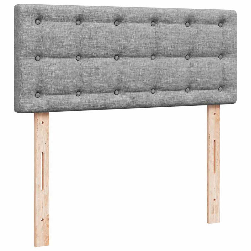 vidaXL Ottomán ágy matraccal világosszürke 120x200 cm szövet