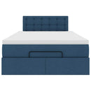 vidaXL Ottomán ágy matraccal & LED kék 120x200 cm szövet