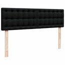 vidaXL Ottomán ágy matraccal & LED-ek Fekete 140x190 cm Szövet