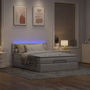 vidaXL Ottomán ágy matraccal & LED-ek Taupe 140x190 cm anyaggal