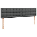 vidaXL sötétszürke szövet ottomán ágy matraccal & LED-ek 180x200cm
