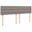 vidaXL tópszínű szövet ottomán ágy matraccal & LED-ek 180x200cm