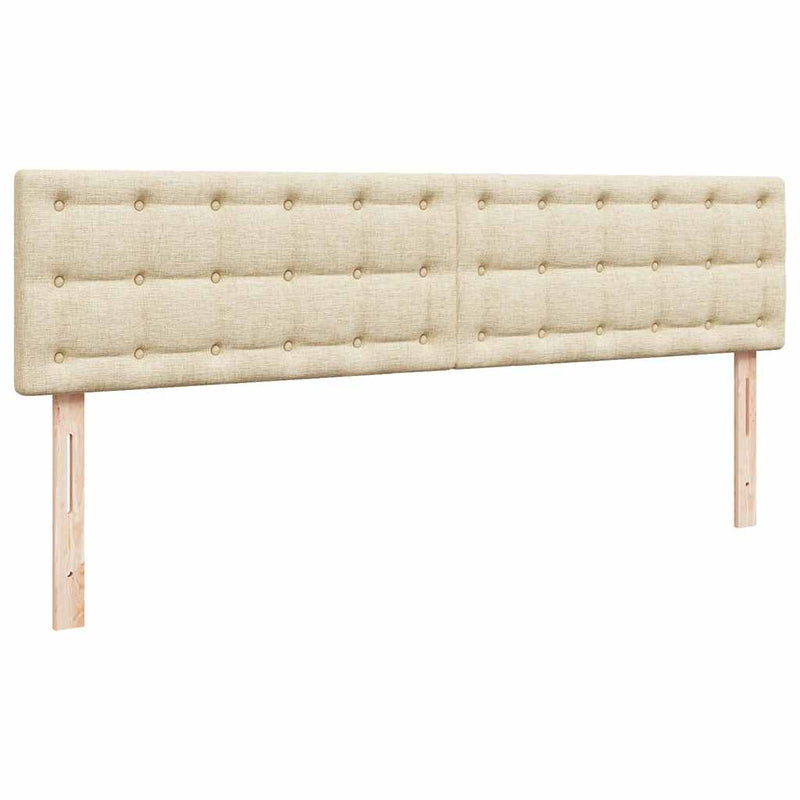 vidaXL krémszínű szövet ottomán ágy matraccal & LED-ek 180x200cm